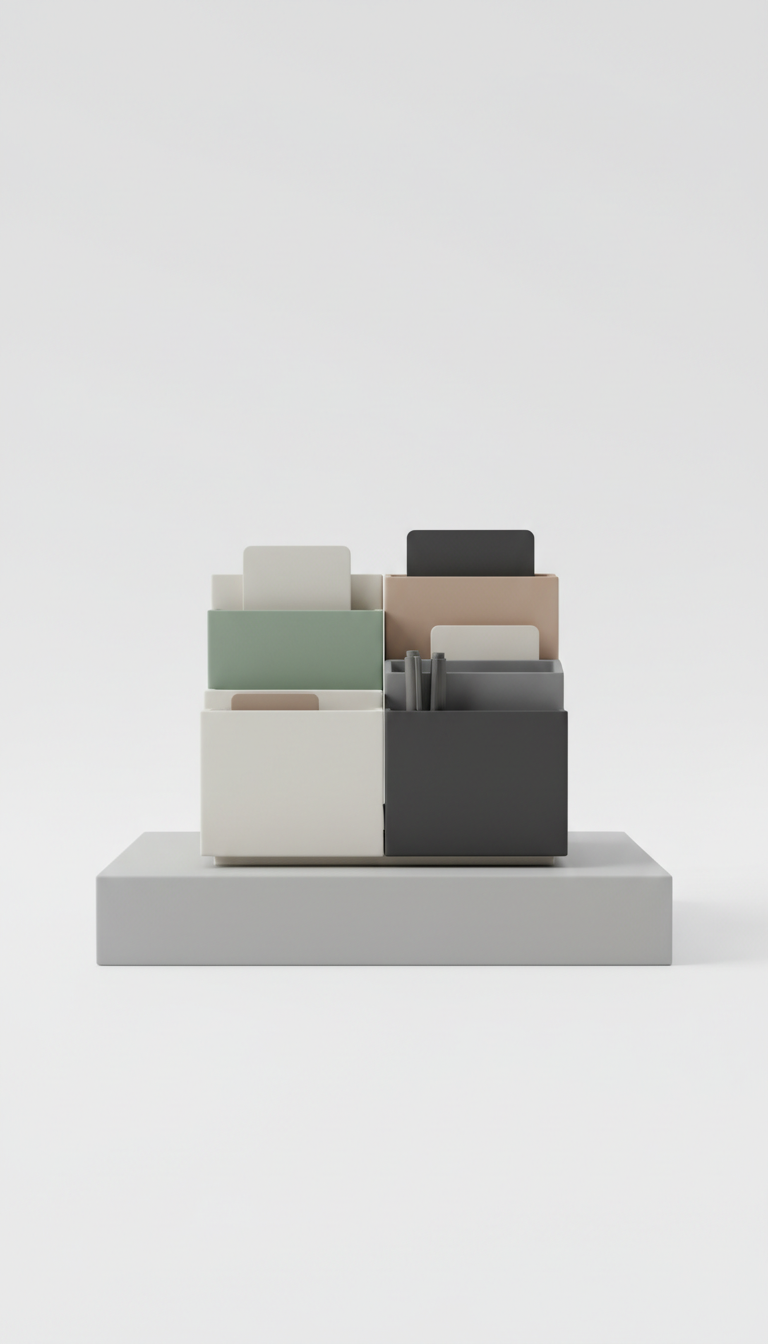 Minimalist 3D-Printed Desk Organizer