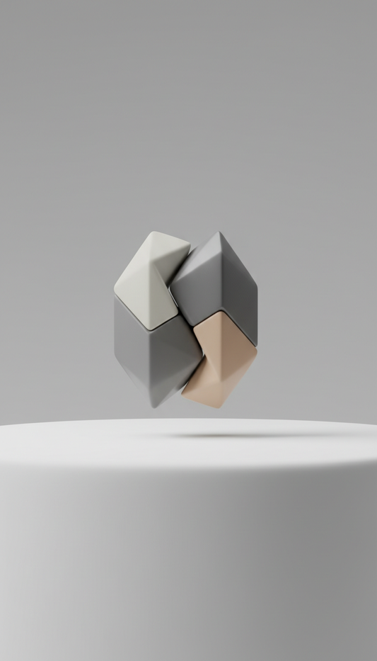 Customizable Geometric Pendant in Matte Metal